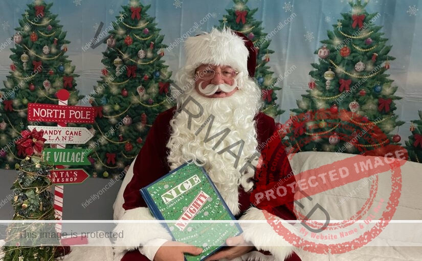 Santa with his naughty or nice book