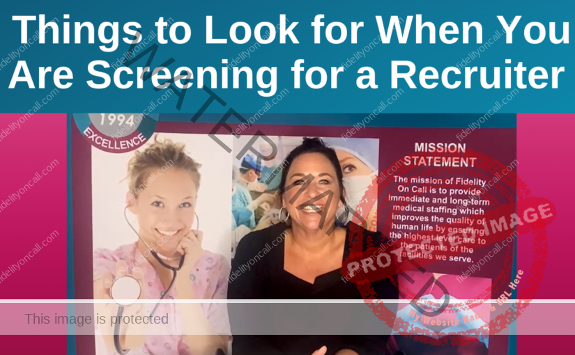 what to look for when screening for a recruiter first frame