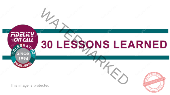 30 Lessons Learned